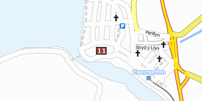 Caernarfon Castle Stadtplan